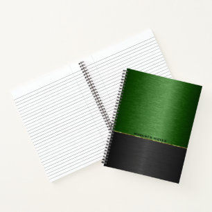 Carnet Arrière - plan métallique vert et noir