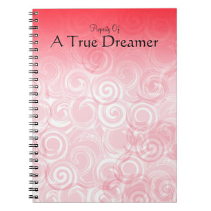 Carnet Arrière - plan Modèle de la spirale rouge