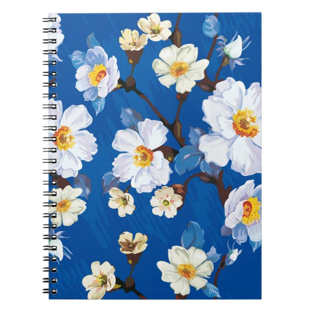 Carnet arrière - plan motif Abstrait à fleurs sans soudur (Devant)