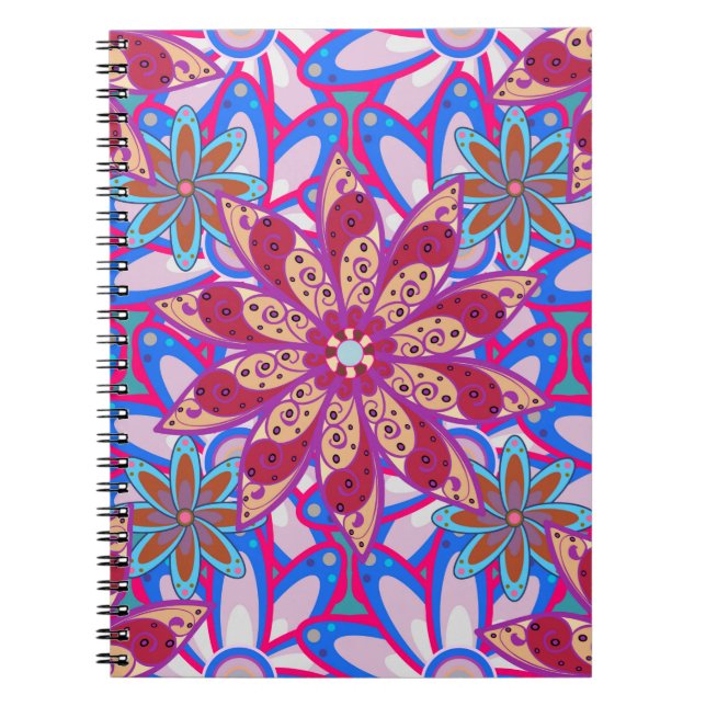 Carnet Arrière - plan motif couleur ressort sans faille.  (Devant)