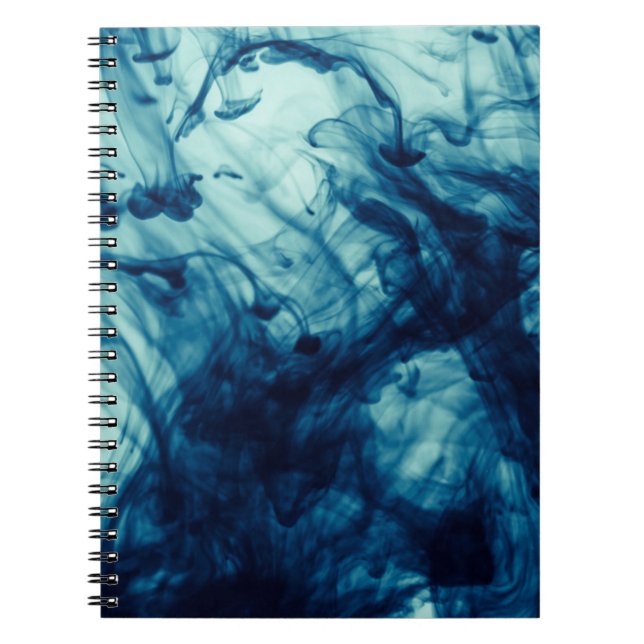 Carnet arrière - plan motif de fumée Abstrait bleu (Devant)