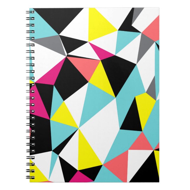 Carnet arrière - plan motif géométrique triangles Abstrai (Devant)