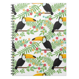 Carnet Arrière - plan motif sans couture d'oiseau tropica