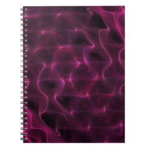 Carnet Arrière - plan noir des vagues Abstraites colorées