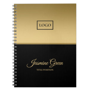 Carnet Arrière - plan Noir Et Or Design