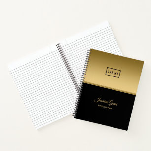 Carnet Arrière - plan Noir Et Or Design