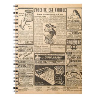 Carnet Arrière - plan papier usagé. Pages de vieux journa