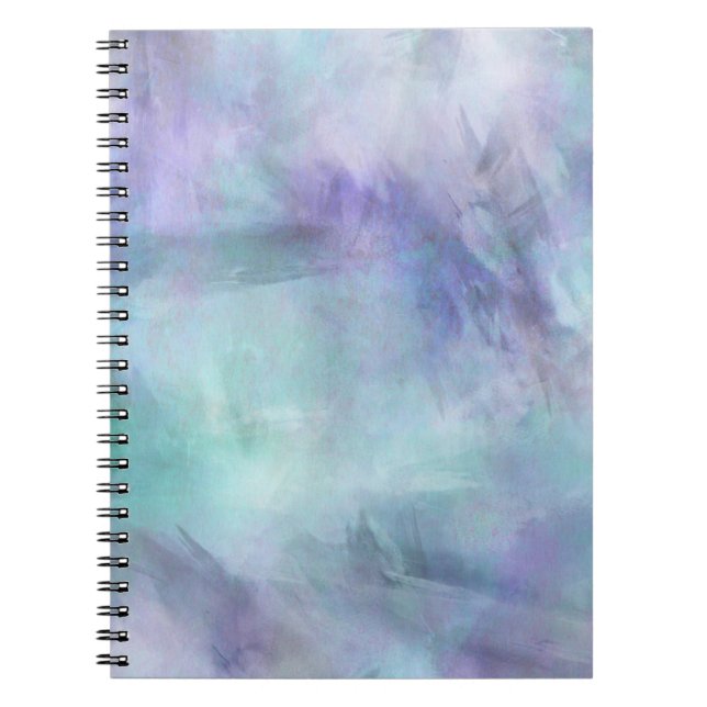 Carnet Arrière - plan pourpre bleu en pastel d'aquarelle (Devant)