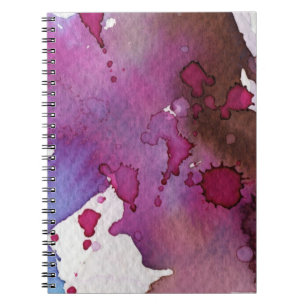 Carnet Arrière - plan pourpre d'aquarelle