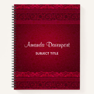 Carnet Arrière - plan rouge élégant et élégant