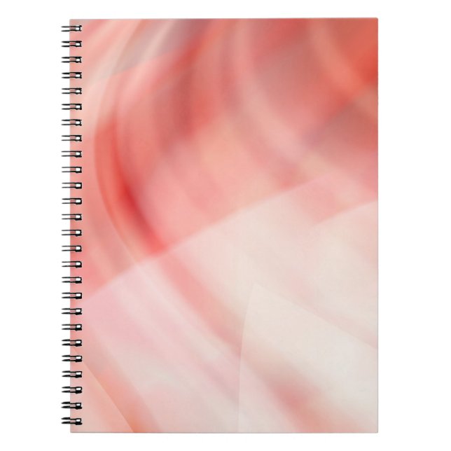 Carnet arrière - plan rouge et rose abstrait avec anneaux (Devant)