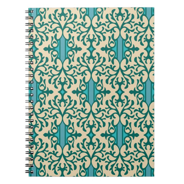 Carnet Arrière - plan sans couture d'un ornement floral,  (Devant)