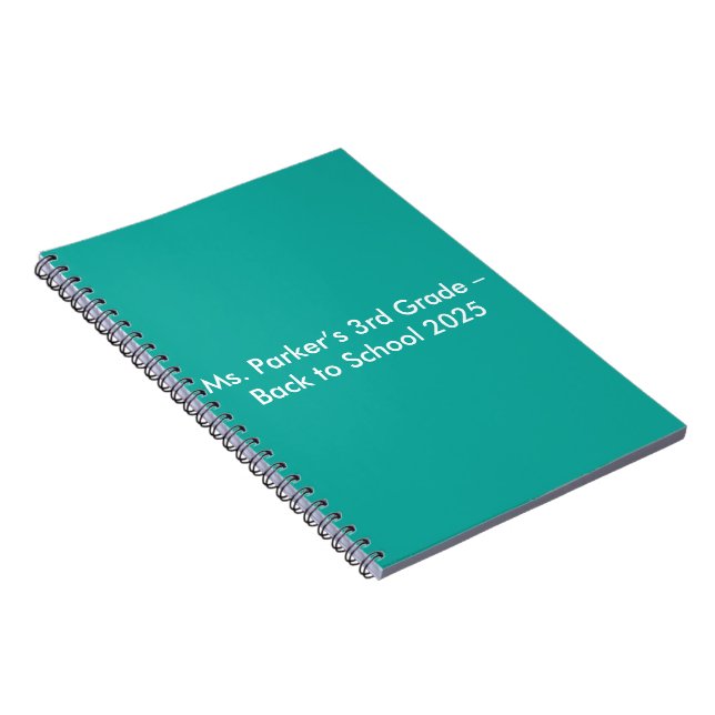 Carnet Arrière-plan sarcelle plat – Texture de rentrée sc (Côté Droit)