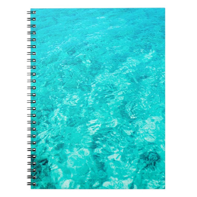 Carnet Arrière - plan turquoise de la piscine d'eau (Devant)