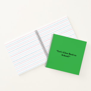 Carnet Arrière-plan vert néon plat - Texture scolaire