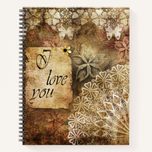 Carnet arrière - plan vintage