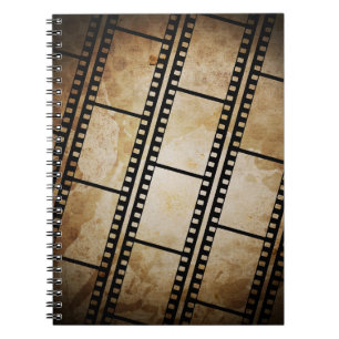 Carnet arrière - plan vintage avec cadre de film, photo,