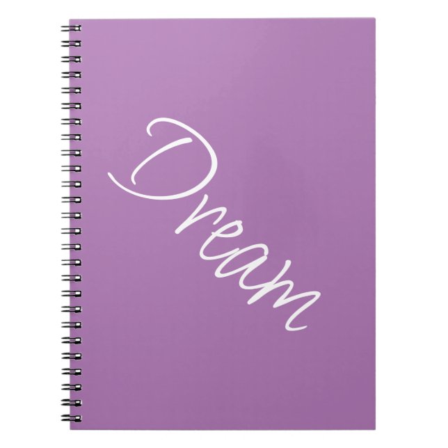 Carnet arrière - plan violet "Dream" Phrase Lavender (Devant)
