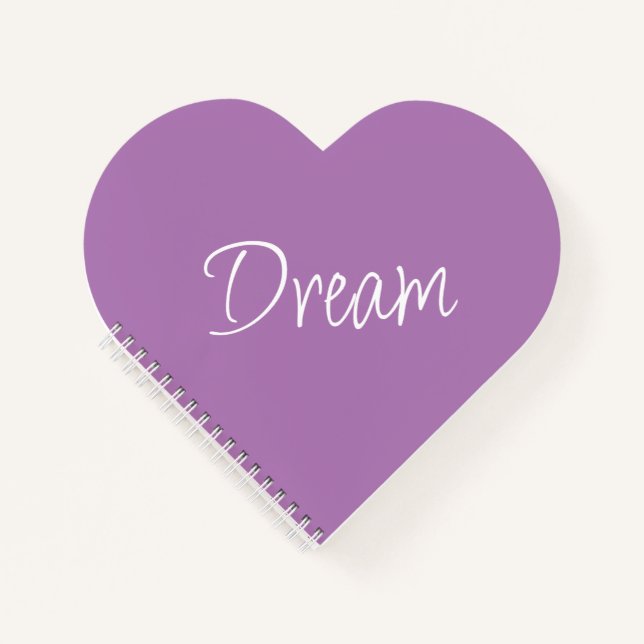 Carnet arrière - plan violet "Dream" Phrase Lavender (Devant)