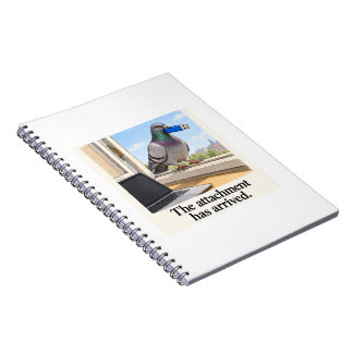 Carnet Arrivée de pièce jointe drôle pigeon USB