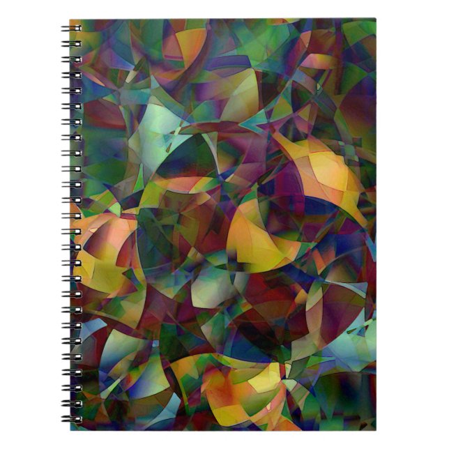 Carnet Art abstrait coloré et kaléidoscopique (Devant)