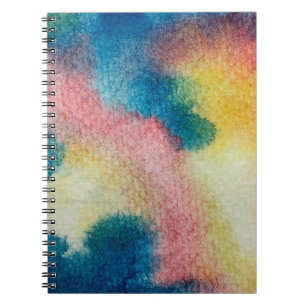 Carnet Art Abstrait de l'encre vive et colorée et de l'aq