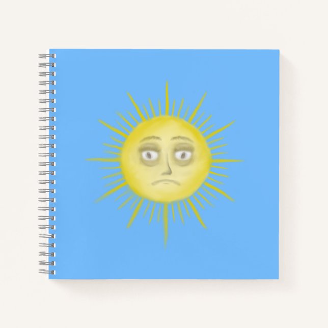 Carnet Art abstrait de soleil lumineux (Devant)