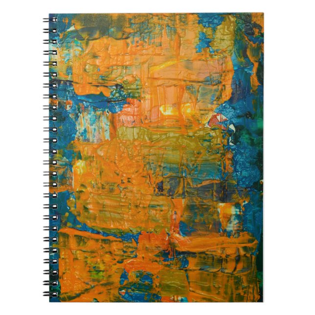 Carnet Art Abstrait Mélangé Orange Mélangé Abstrait Ac (Devant)