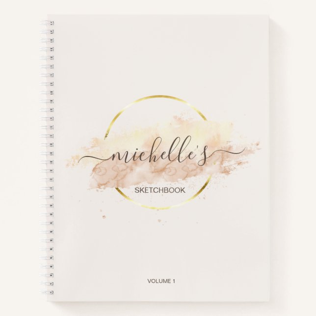 Carnet Art Abstrait moderne tendance Aquarelle Sketchbook (Devant)