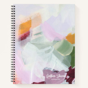 Carnet Art Abstrait Personnalisé de Couleur Unique Nom