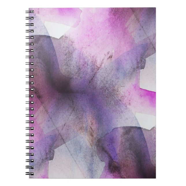 Carnet art abstrait pourpre de cubisme sans couture (Devant)