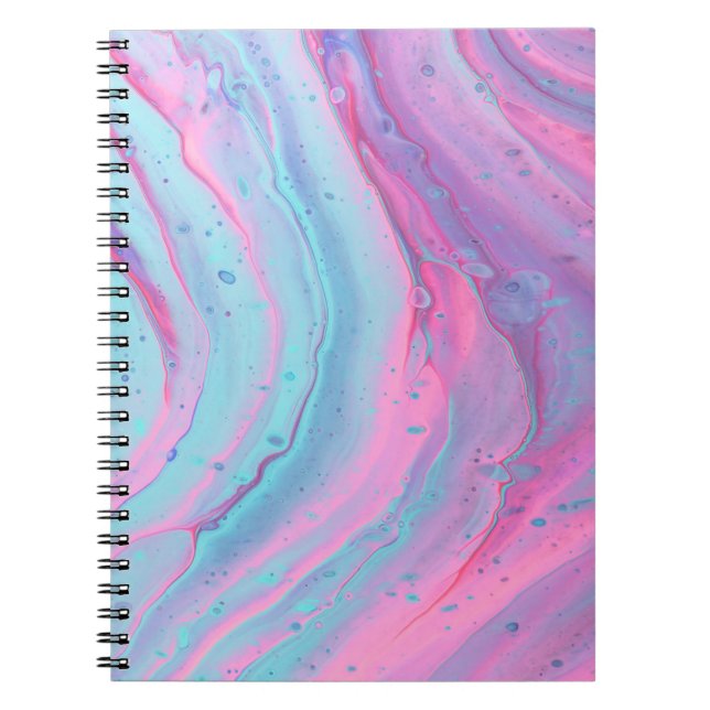 Carnet Art abstrait rose et vert (Devant)