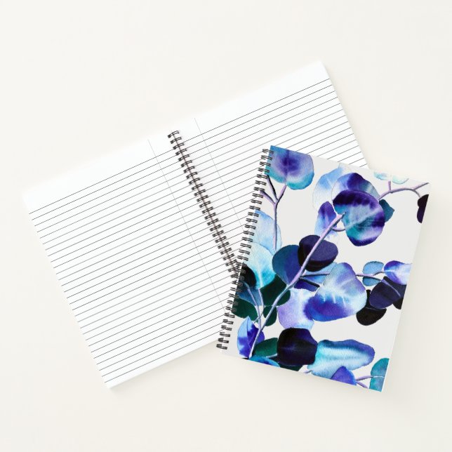 Carnet art aquarelle feuilles de gomme d'Eucalyptus (Intérieur)