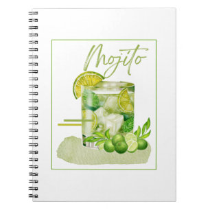 Carnet Art aquarelle Mojito Cocktail