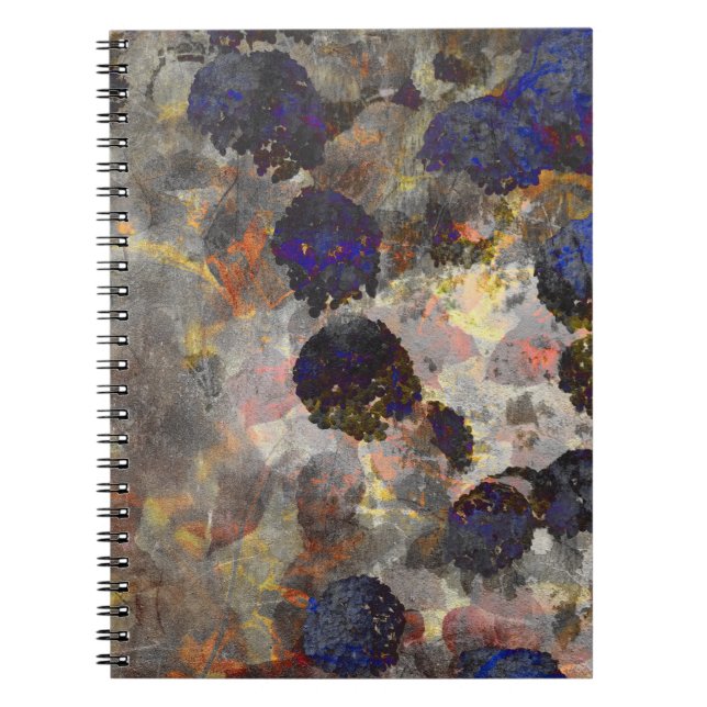 Carnet Art arrière - plan numérique de fleurs / motif de  (Devant)