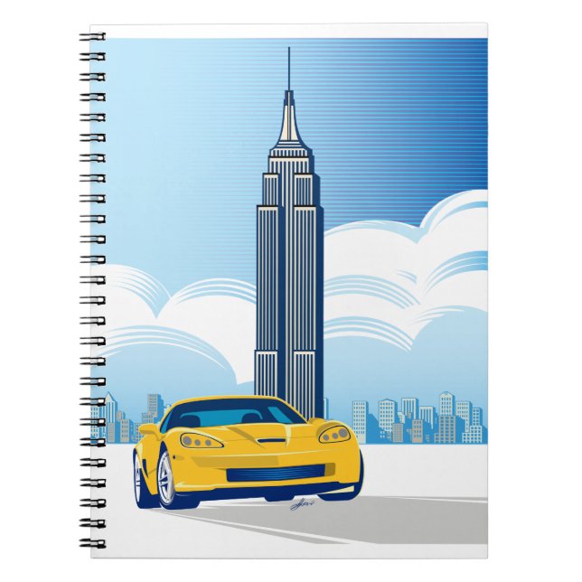 CARNET ART AUTOMOBILE DE VETTE ÉLÉGANT (Devant)