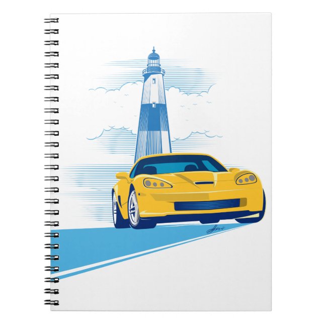 CARNET ART AUTOMOBILE DE VETTE ÉLÉGANT (Devant)