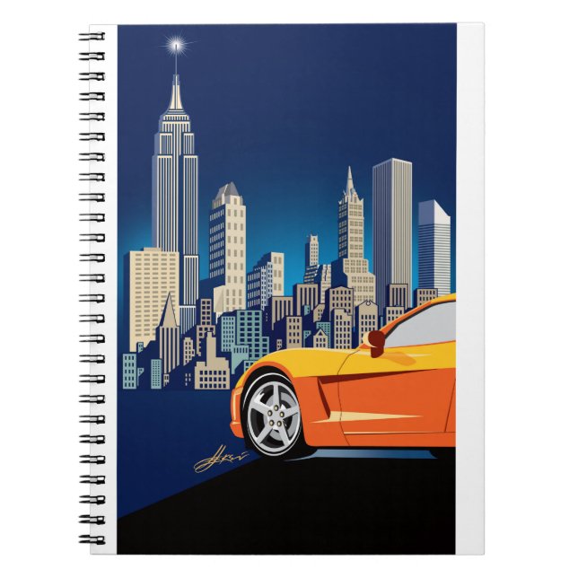 CARNET ART AUTOMOBILE DE VETTE ÉLÉGANT (Devant)