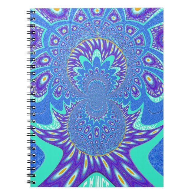 Carnet Art bleu moderne (Devant)