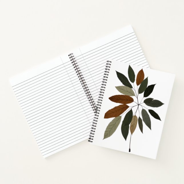 Carnet Art botanique de feuilles d'automne  (Intérieur)