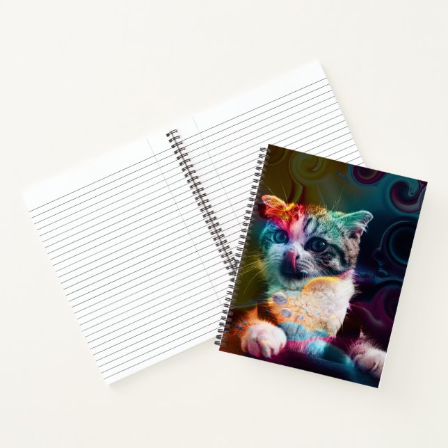CARNET ART CHAT COLORÉ ET TENDANCE AMUSANTE (Intérieur)