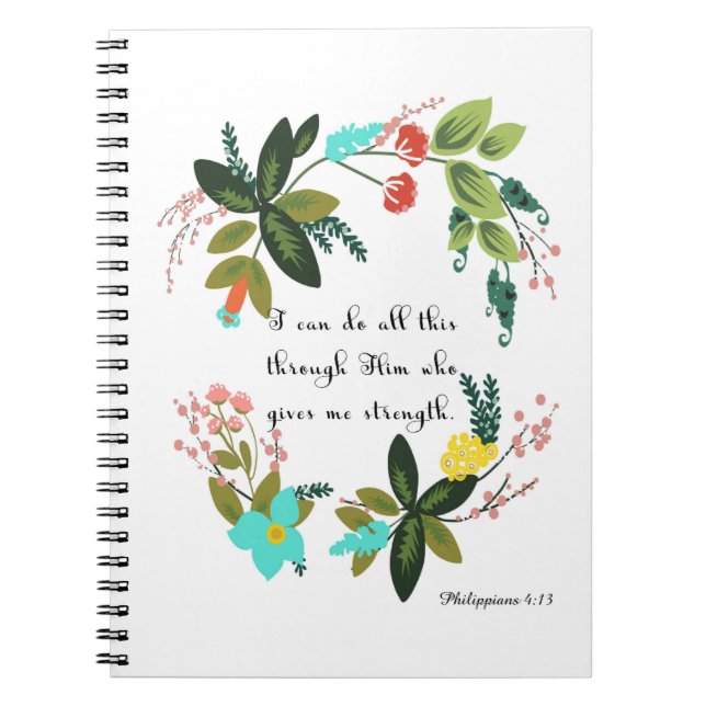 Carnet Art chrétien de citation - 4h13 de Philippiens (Devant)