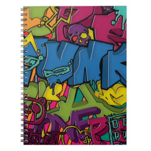 Carnet Art coloré, génial et urbain de graffiti