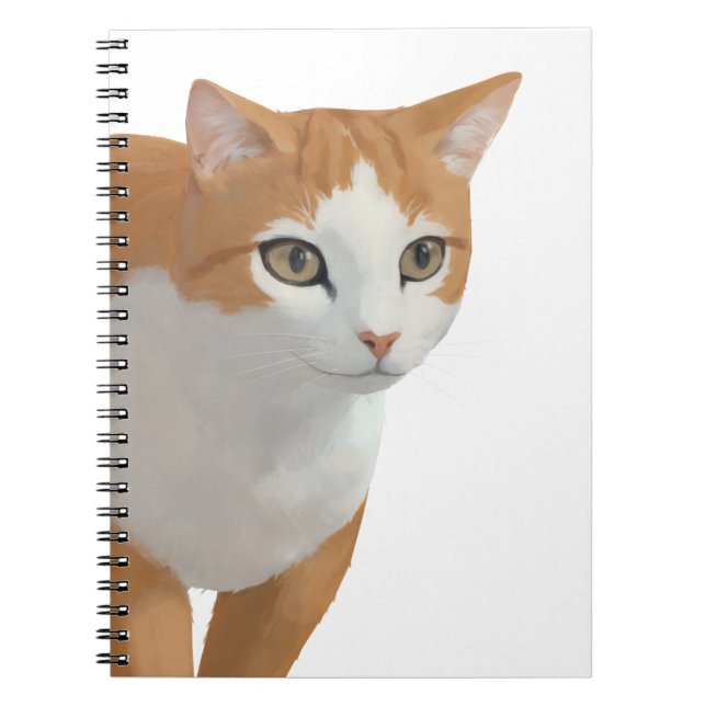 Carnet Art de chat roux adorable (Devant)