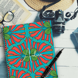 Carnet Art de chèvrefeuille corallien personnalisé botani