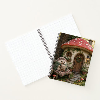 Carnet Art de cottage champignon hérisson cosy
