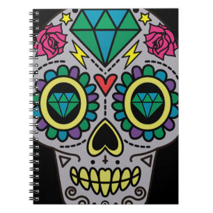 Carnet Art de crâne en sucre, Jour des morts