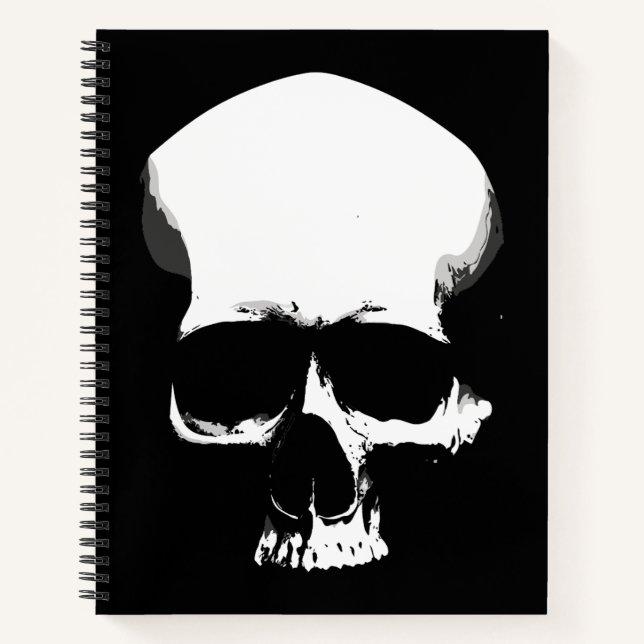 Carnet Art de crâne monochrome (Devant)