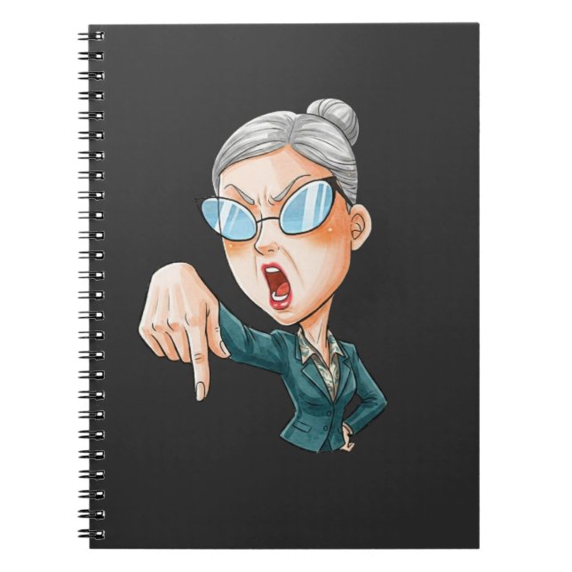Carnet Art de femme en colère expressive (Devant)