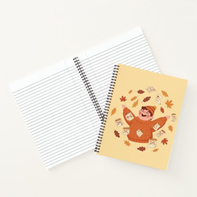 Carnet Art de feuilles d'automne | Conception ludique d'a (Intérieur)